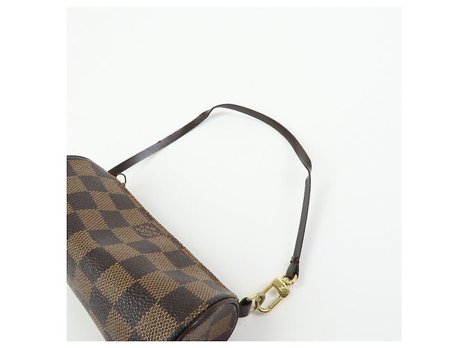 Louis Vuitton Mini pochette in pelle Damier Canvas per borsa Papillon Brown - vista 6