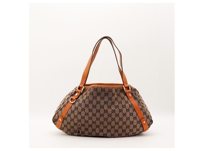 Borsa a tracolla Gucci GG Supreme marrone - vista 3