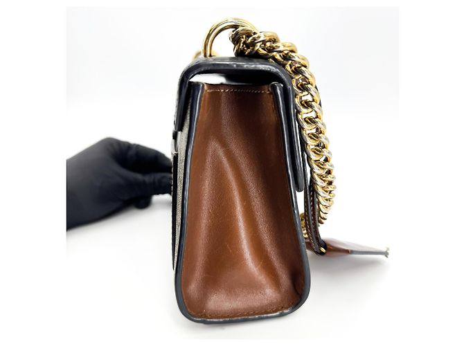 Clutch Gucci Padlock GG Canvas e Pelle Large - vista 4