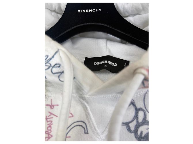 Sudadera con capucha de algodón Dsquared2 con estampado de grafiti - vista 2
