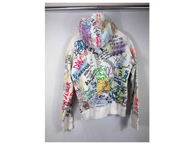 Sudadera con capucha de algodón Dsquared2 con estampado de grafiti - vista 4