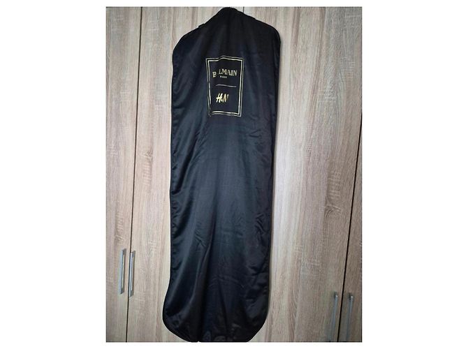 Autre Marque Robe en velours Balmain x H&M Vert Taille 36 Set Complet Cintre & Sac État Neuf - vue 16