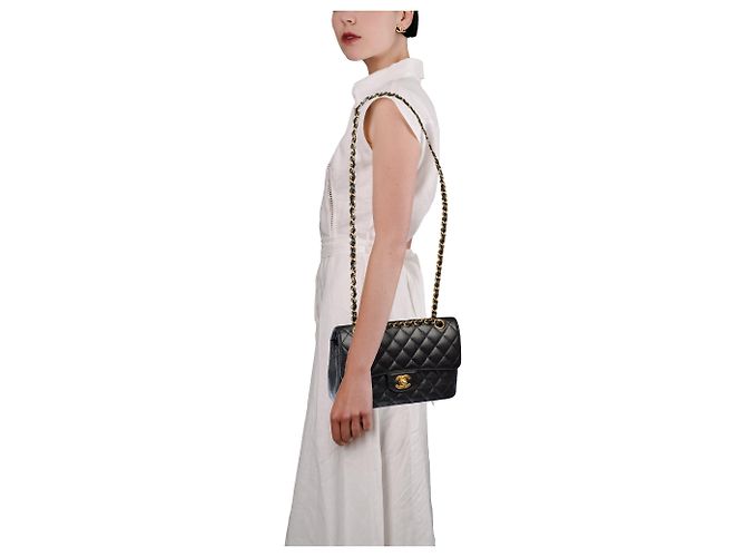 Borsa CHANEL Timeless/Classique in Pelle Nera - 104051 - vista 12