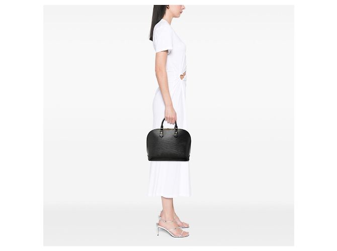 Borsa a mano Louis Vuitton Epi Alma PM Nera - vista 6