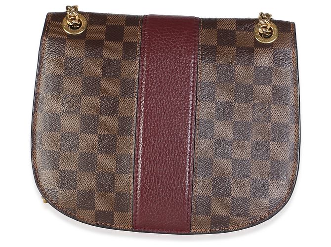 Borsa Louis Vuitton Bordeaux Damier Ebene Cuir Taurillon Wight Chain Bag - vista 2
