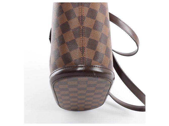Borsa a tracolla Louis Vuitton Manosque PM Damier Ebene Marrone N51121 - vista 12