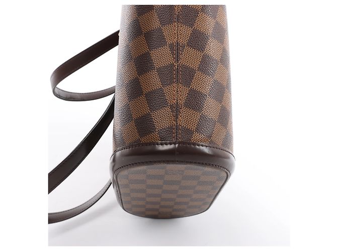 Borsa a tracolla Louis Vuitton Manosque PM Damier Ebene Marrone N51121 - vista 13