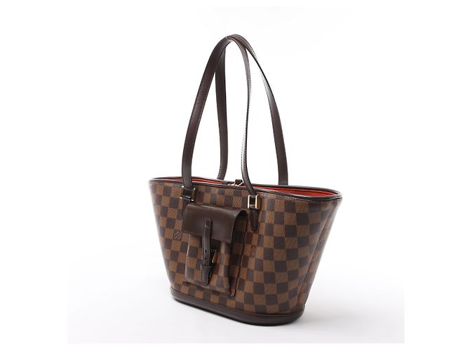 Borsa a tracolla Louis Vuitton Manosque PM Damier Ebene Marrone N51121 - vista 2