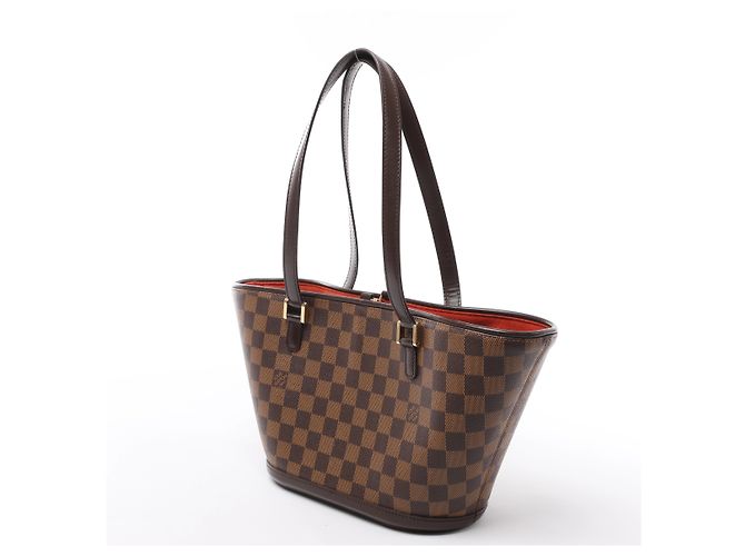 Borsa a tracolla Louis Vuitton Manosque PM Damier Ebene Marrone N51121 - vista 4