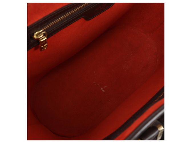 Borsa a tracolla Louis Vuitton Manosque PM Damier Ebene Marrone N51121 - vista 9