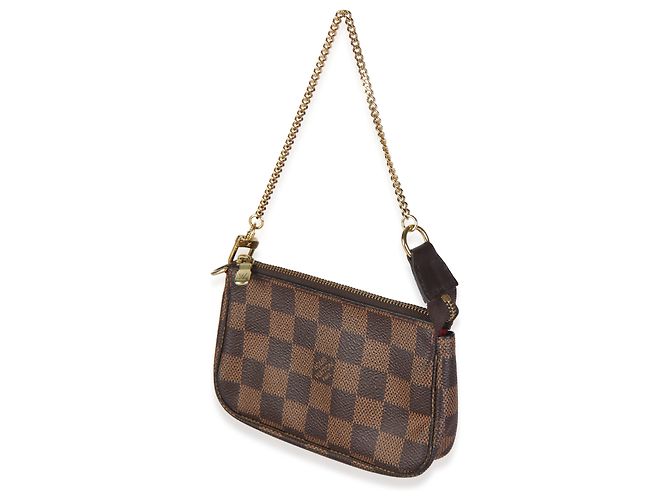 Louis Vuitton Damier Ebene Canvas Mini Pochette Accessoires - vista 3