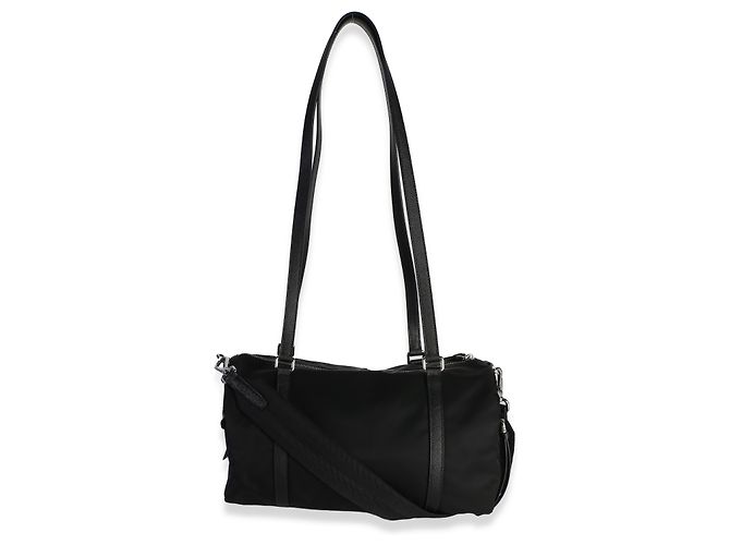 Prada Borsa Duffle Grande in Re-Nylon Nero - vista 2