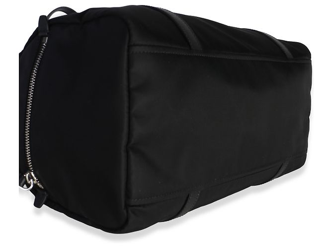 Prada Borsa Duffle Grande in Re-Nylon Nero - vista 7