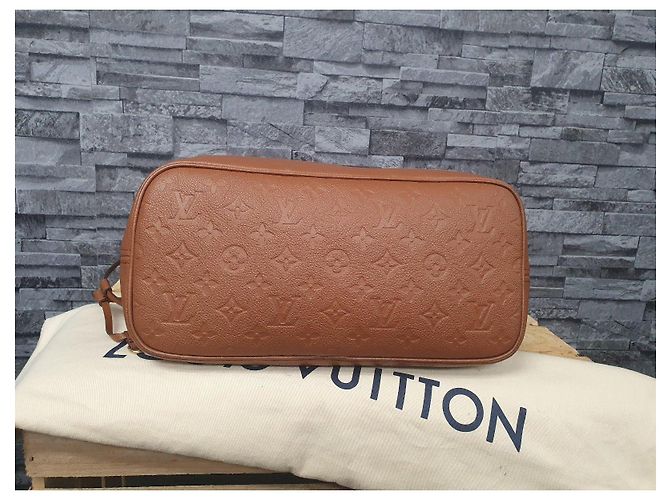 Louis Vuitton Neverfull MM Monogram Empreinte Pelle Cognac - vista 2