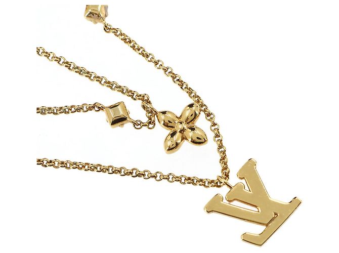 Collana Louis Vuitton Gold Lady LV - vista 3