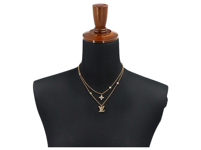 Collana Louis Vuitton Gold Lady LV - vista 7