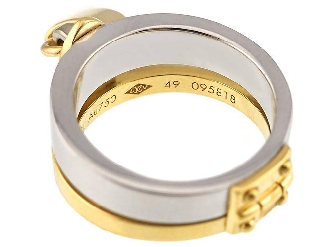 Anello a fascia a 2 file Louis Vuitton Berg Lockit - vista 3