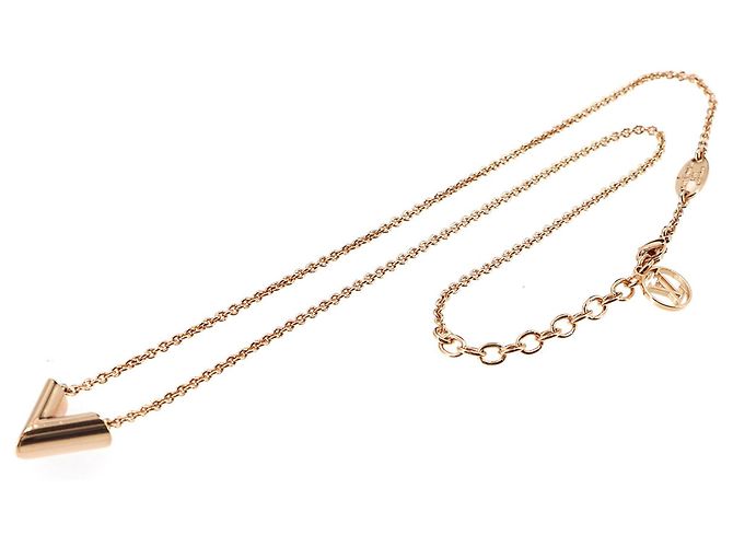 Collana Louis Vuitton Essential V in oro rosa - vista 2