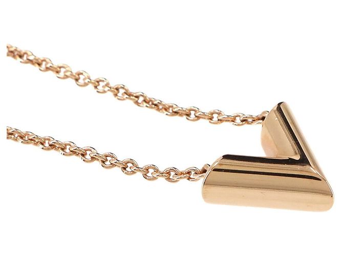 Collana Louis Vuitton Essential V in oro rosa - vista 3
