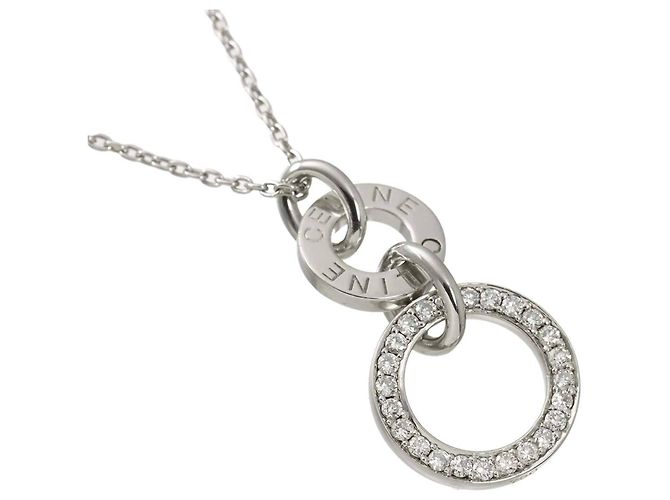 Céline Collana Celine in oro bianco 18K e diamanti - vista 3