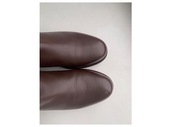 Hermès Botas de montar en cuero marrón - vista 12
