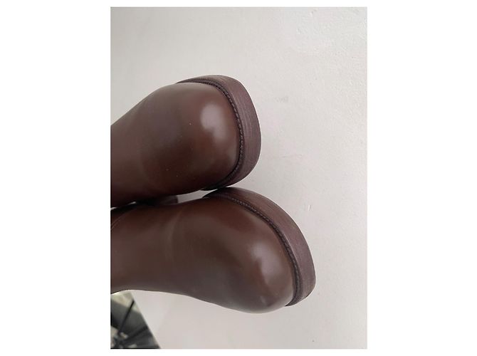 Hermès Botas de montar en cuero marrón - vista 13