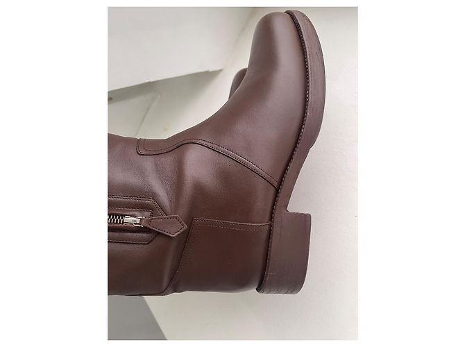 Hermès Botas de montar en cuero marrón - vista 14