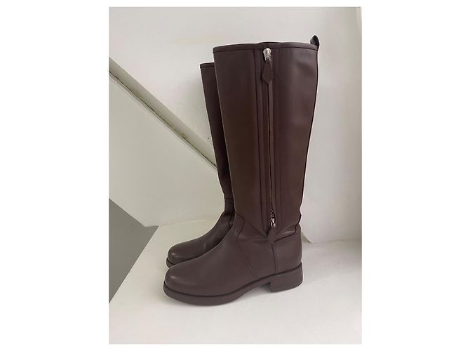 Hermès Botas de montar en cuero marrón - vista 20