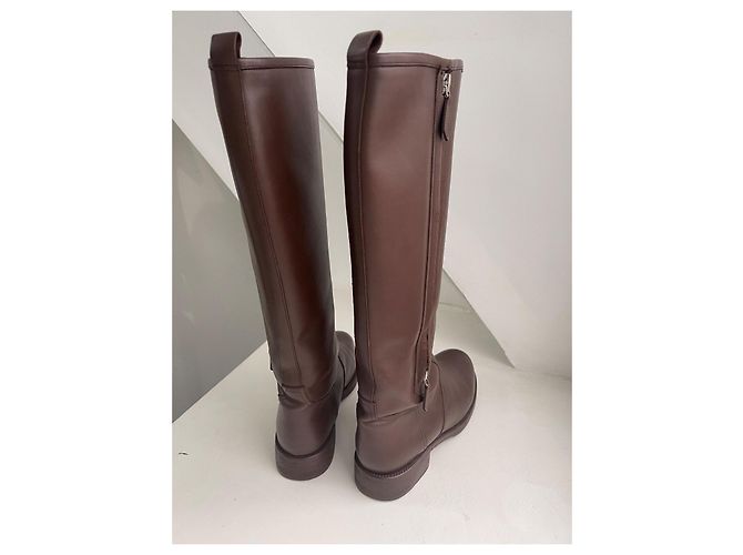 Hermès Botas de montar en cuero marrón - vista 3
