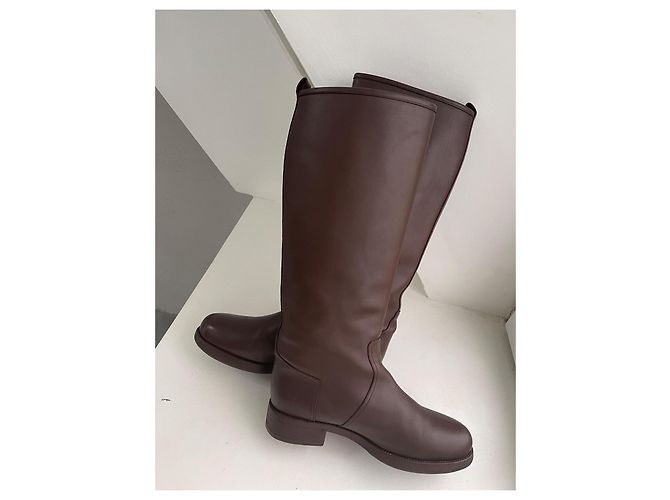 Hermès Botas de montar en cuero marrón - vista 6