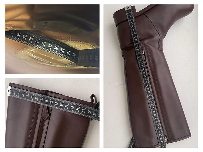Hermès Botas de montar en cuero marrón - vista 9