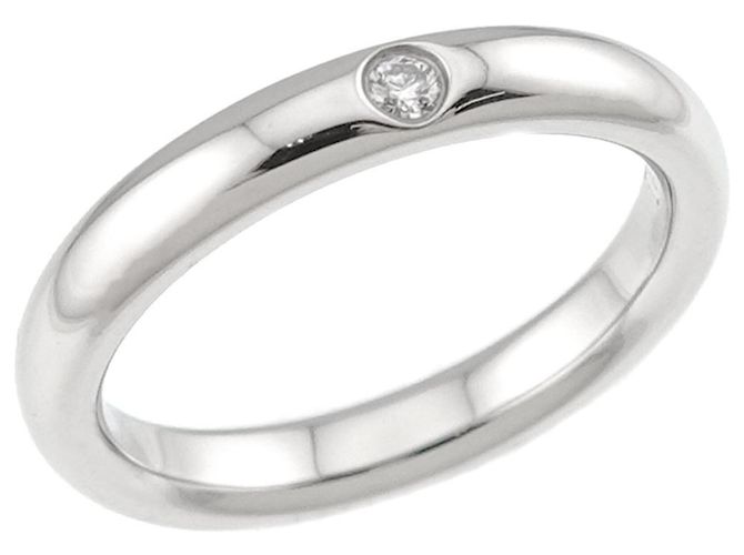 Autre Marque Tiffany & Co. Platin-Stacking-Ring mit Diamant - Ansicht 5