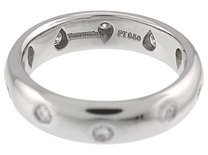 Autre Marque Anello Tiffany & Co. Platinum Dot Diamond - vista 3