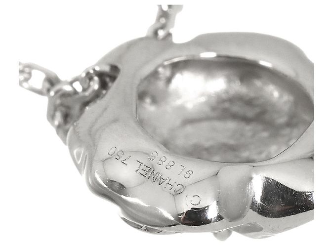 Collana Chanel Camélia in diamanti e oro bianco 18K - vista 4