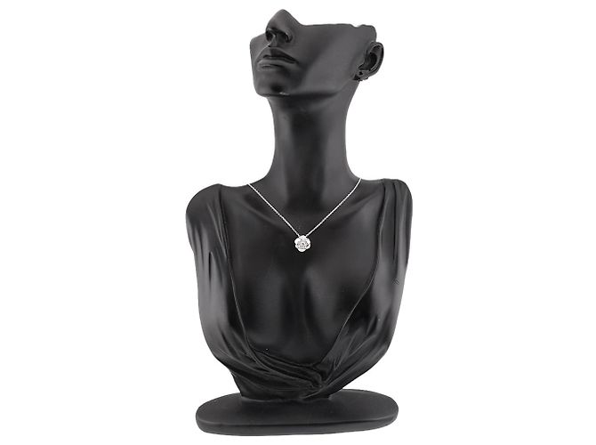 Collana Chanel Camélia in diamanti e oro bianco 18K - vista 8