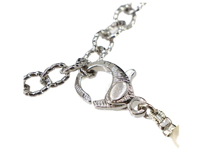 Collana Chanel Clover Coco Mark in perle finte e strass - vista 4