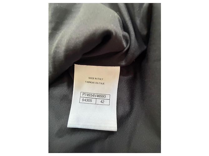 Top Chanel preto de viscose e elastano com detalhe de laço - vista 12