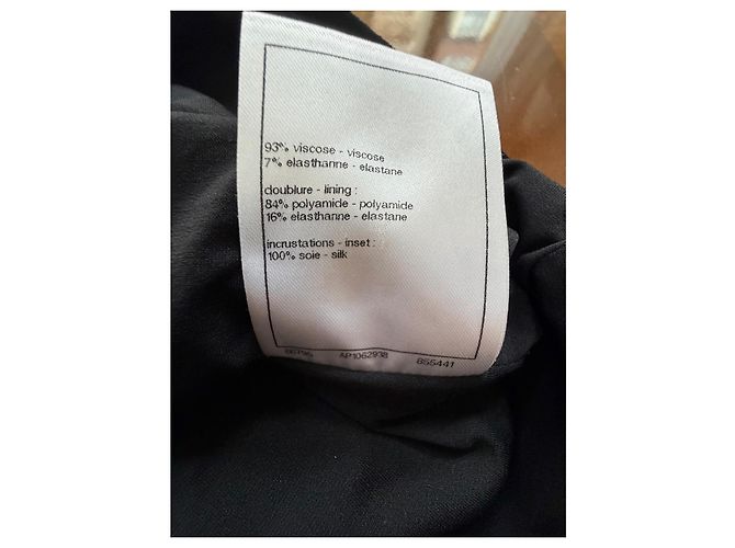 Top Chanel preto de viscose e elastano com detalhe de laço - vista 14