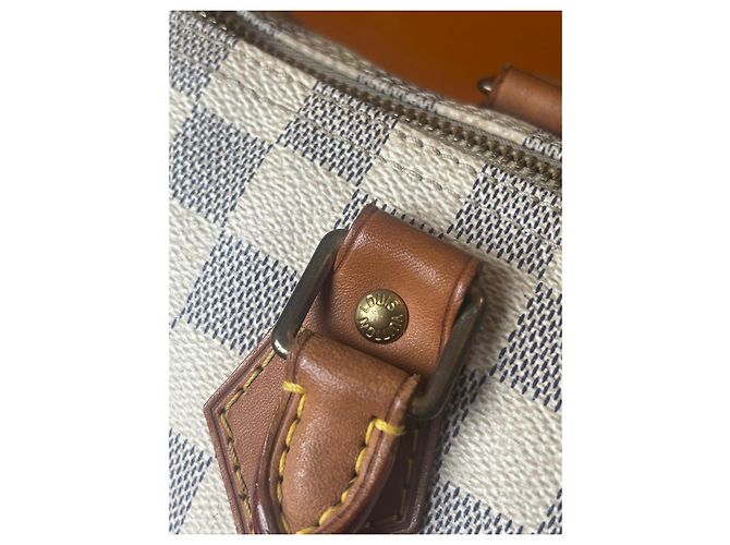 Borsa Louis Vuitton Speedy 30 Damier Azur - vista 10