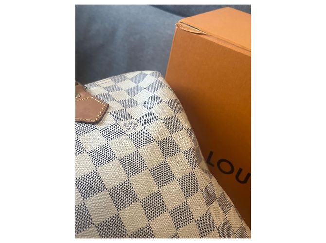 Borsa Louis Vuitton Speedy 30 Damier Azur - vista 4