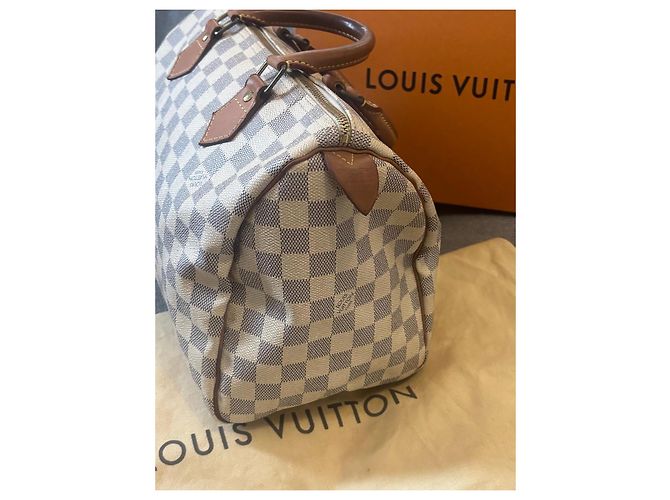 Borsa Louis Vuitton Speedy 30 Damier Azur - vista 6