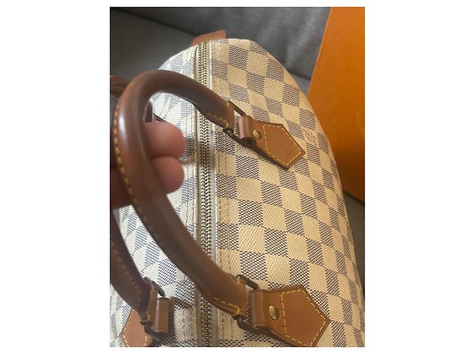 Borsa Louis Vuitton Speedy 30 Damier Azur - vista 8