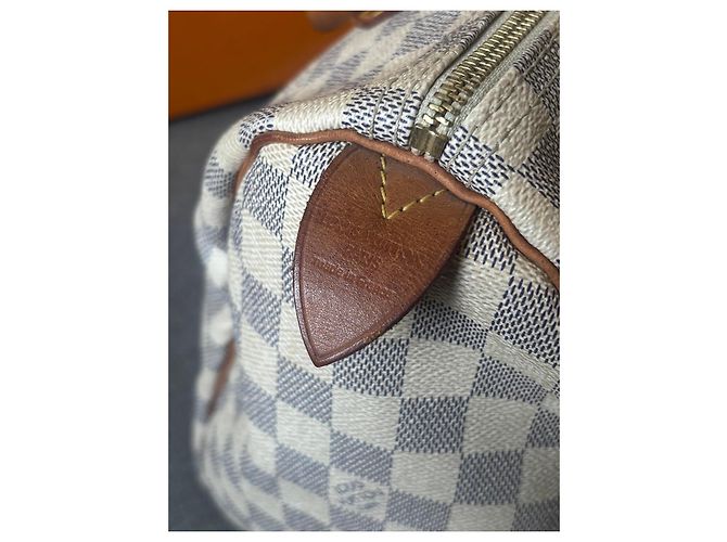 Borsa Louis Vuitton Speedy 30 Damier Azur - vista 9