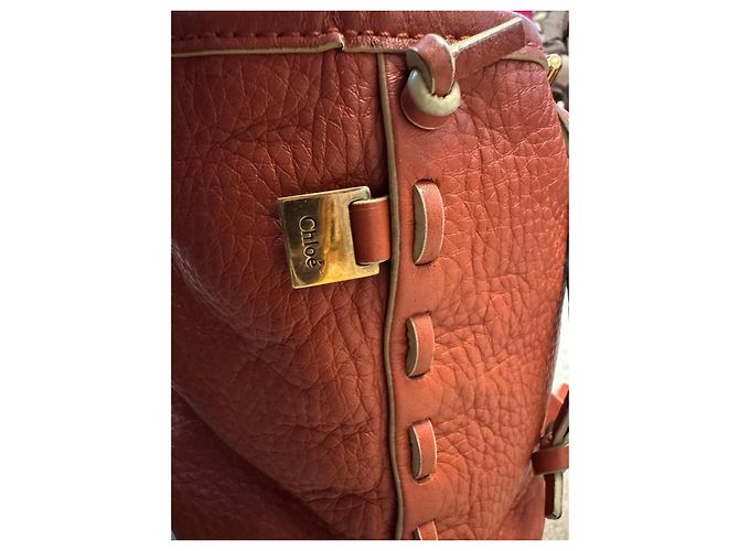 BOHO-CHIC RARO Borsa Tote Chloé « Ellen » Terracotta / Brique – Come Nuova - vista 13