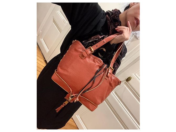 BOHO-CHIC RARO Borsa Tote Chloé « Ellen » Terracotta / Brique – Come Nuova - vista 14