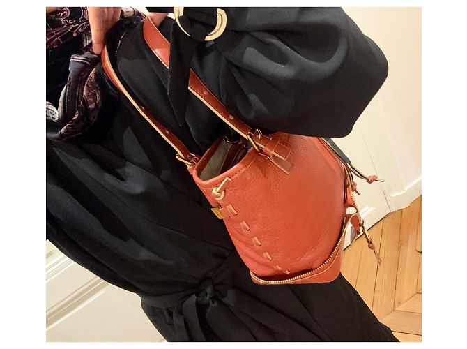 BOHO-CHIC RARO Borsa Tote Chloé « Ellen » Terracotta / Brique – Come Nuova - vista 16