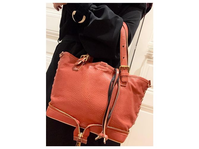 BOHO-CHIC RARO Borsa Tote Chloé « Ellen » Terracotta / Brique – Come Nuova - vista 18