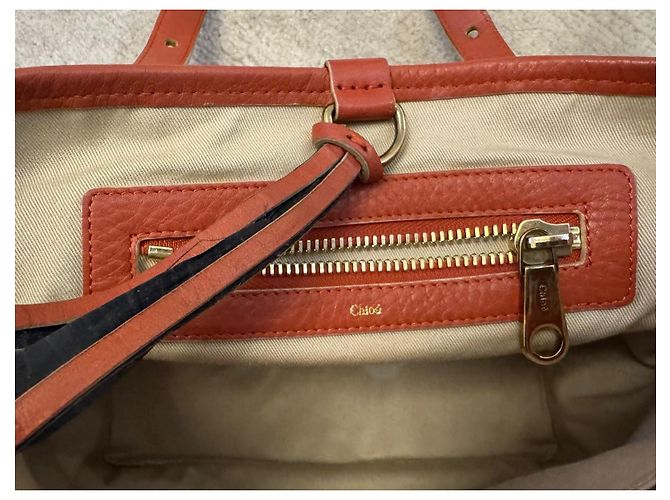 BOHO-CHIC RARO Borsa Tote Chloé « Ellen » Terracotta / Brique – Come Nuova - vista 2