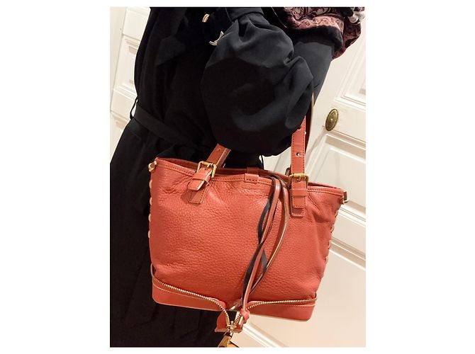 BOHO-CHIC RARO Borsa Tote Chloé « Ellen » Terracotta / Brique – Come Nuova - vista 3
