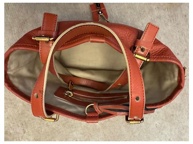 BOHO-CHIC RARO Borsa Tote Chloé « Ellen » Terracotta / Brique – Come Nuova - vista 6